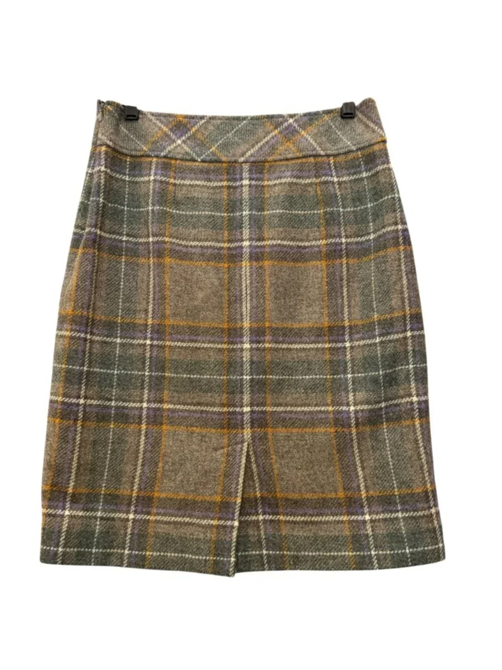 Vintage 90s L.L. Bean "Andover" Wool Mini Skirt Size 4 Preppy Earthy Academia - Picture 2 of 13